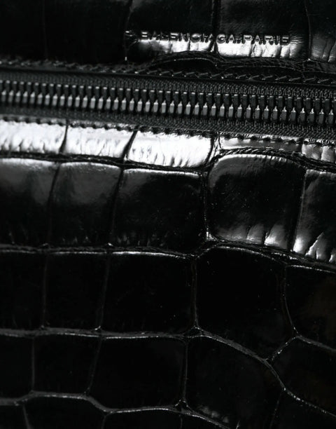 Black Exotic Leather Shoulder Crossbody Camera Bag Balenciaga