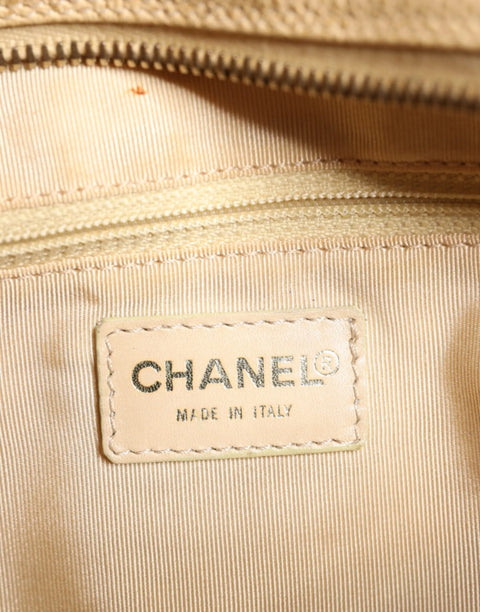 Beige Caviar De Coco Chain Leather Purse Bag Chanel