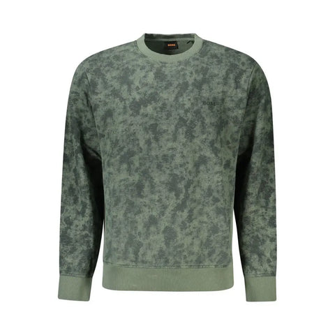 Green Cotton Men Sweater Hugo Boss