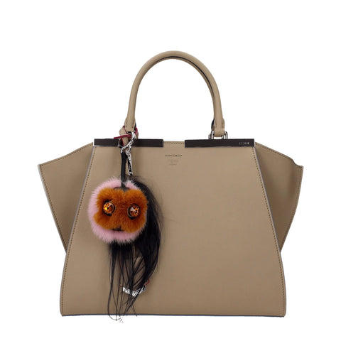 Brown Fur Keychains Fendi