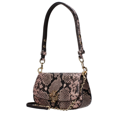 Pink Leather Shoulder Bags Tory Burch