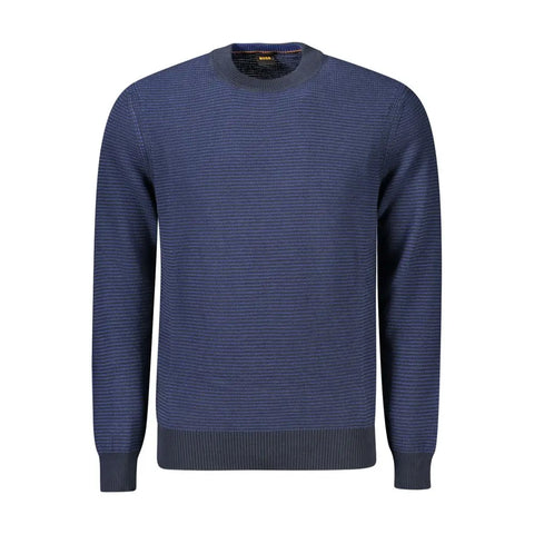Blue Cotton Sweater Hugo Boss