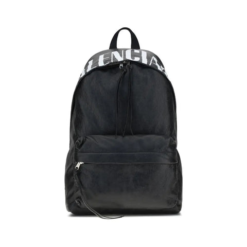 Crinkle Effect Backpack Balenciaga
